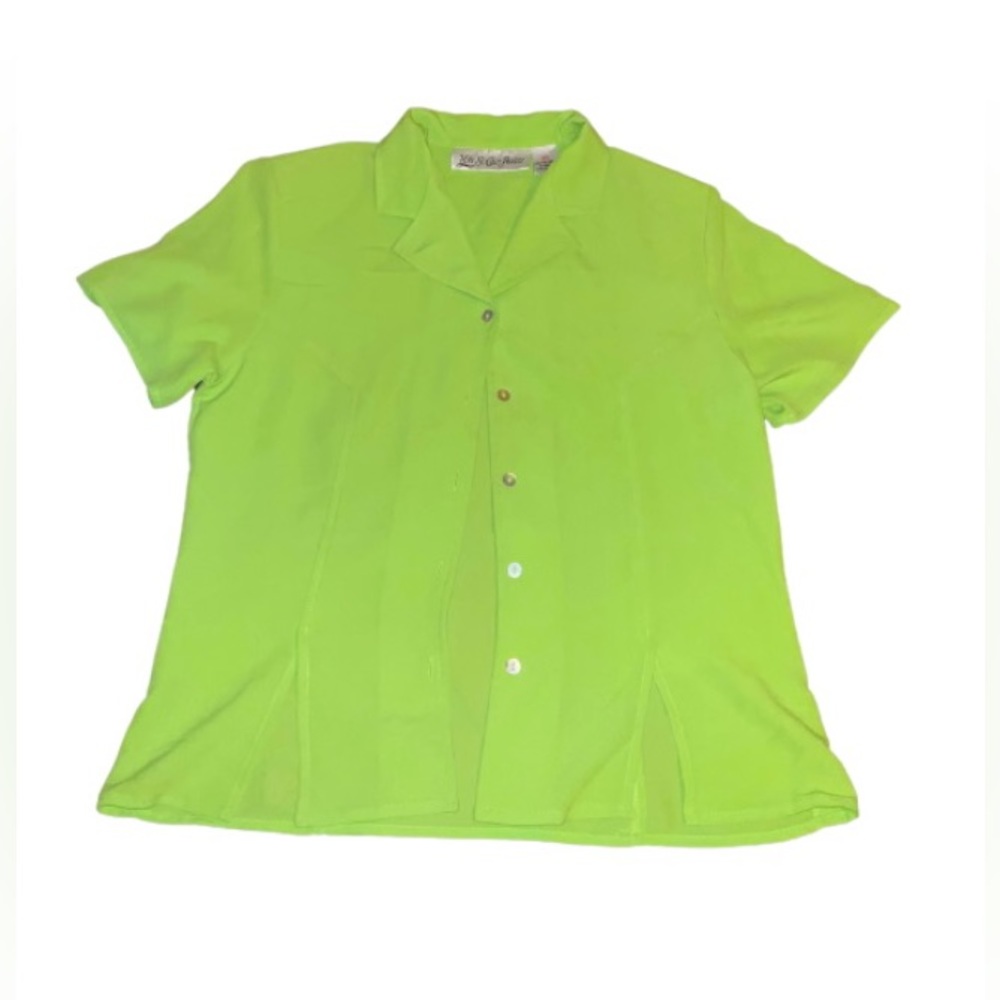 Lime Green Vintage style button up